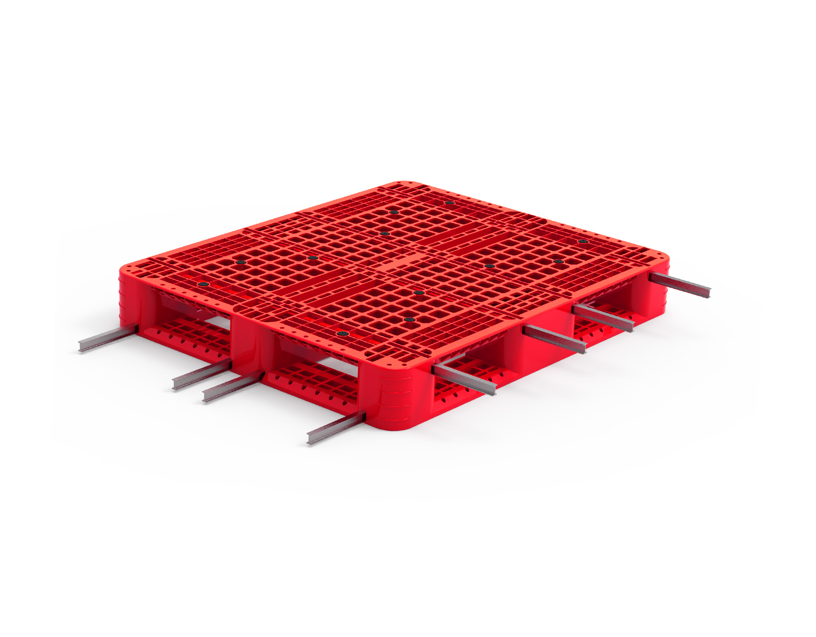 red plastic Pallet 1200x1200x100 UAE
